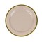 Round Plastic Dessert Plates with Gold Rim